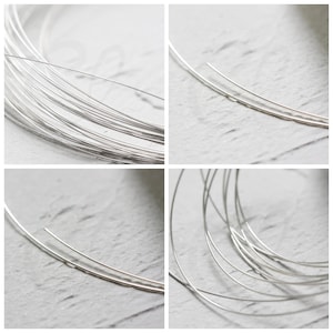 One Meter (3.28 Feet) Solid Sterling Silver Round Wire - Half Hard - Wire Wrapping Wire (SS003-SSW)
