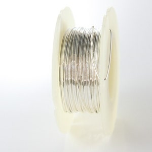 One Foot Half Hard Sterling Silver Round Wire-22 Gauge (0.64mm)