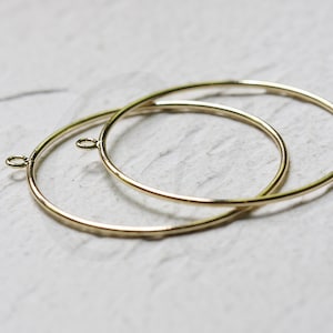 One Piece Premium Plated Brass Circle - Ring Charm - 40mm (4514C)