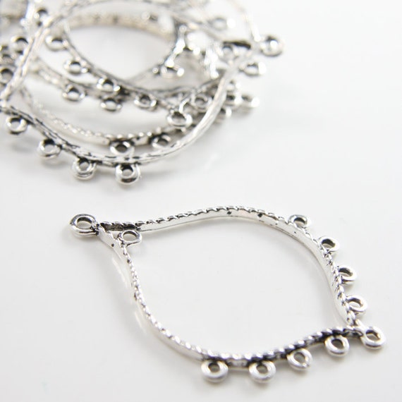 10 Pieces Oxidized Silver Base Metal Earring Findings 10 Pieces Oxidized Silver Base Metal Earring Findings