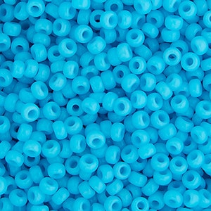 10 Gramm Japanische Miyuki 11/0 Rocailles - Lt.Blue Opaque - 2mm (11M10-110413-N-43)