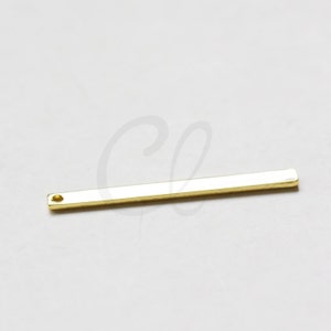 2 Pieces Premium Gold Plated Brass Base Bar -  27x2mm (1755C-W-186)