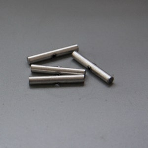 2 Pieces Oxidized Silver  Plated Brass Base Bar - Leather Endings - Spacer 20x3mm (1922C-U-369)