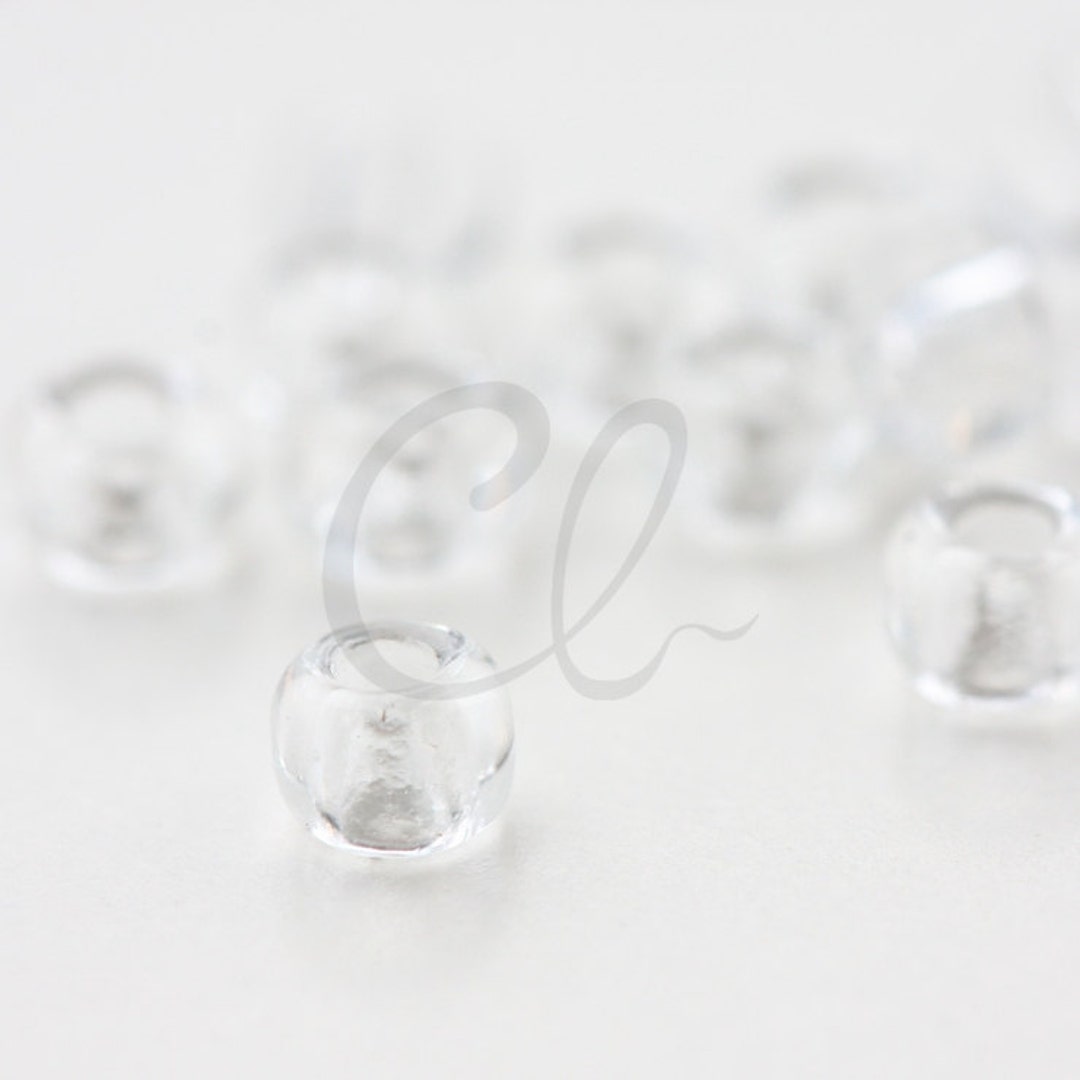 小物 Ryoko Tsutsumi 10 Grams Japanese Miyuki 6/0 Seed Bead - Crystal Transparent