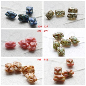 4 Pieces Czech Glass Beads - Rectangle 12x8mm (CZH6)