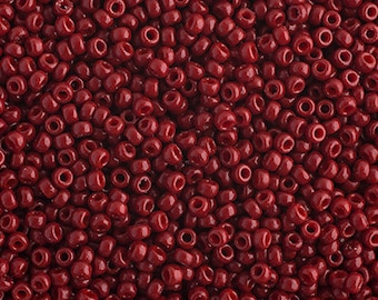 20 Grams Japanese Miyuki 11/0 Seed Beads - Maroon Opaque Duracoat - 2mm (11-4469)