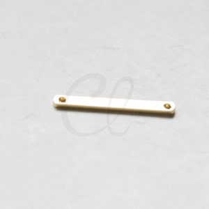 2 Pieces Premium Gold Plated Brass Base Link - Tag - Bar 18.5x2mm (1800C-W-210)