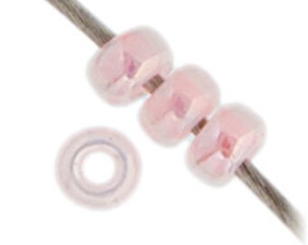 10 Grams Japanese Miyuki 15/0 Seed Beads Light Crystal Pink 10 Grams Japanese Miyuki 15/0 Seed Beads Light Crystal Pink