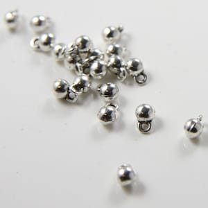 80 Pieces Oxidized Silver Tone Base Metal Charms-Drop 4x6mm (1705Y-A-348)A4