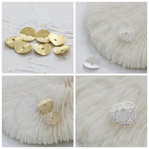 Solid Brass Textured Waved Disk - 10mm (4039C)