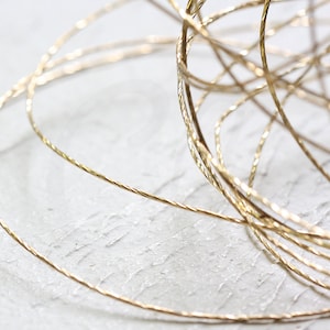 4 Meters (13.12 Feet) Half-Hard Raw Brass Textured Wrapping Wire (Style B)