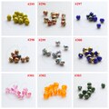 10 Pieces Czech Aged Fire Polished Glass Faceted Round Beads - Varies Colors - 4mm (BONMIXJ-5)