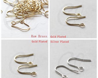 Brass Base Earring Hooks - 14x12mm (3618C)