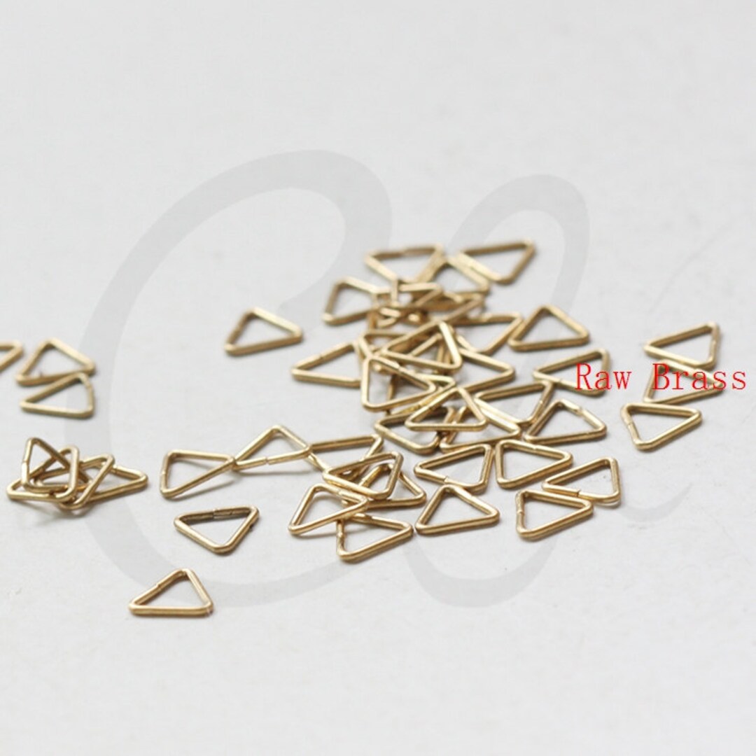 200pcs Raw Brass Opened Triangle Jump Rings - 6x0.7mm (3320C-F-115) - Etsy