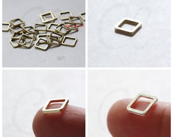 Solid Brass Square Blank Ring - Square 8mm (3294C)