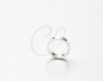 2 piezas Premium plata plateado latón base marco redondo - enlace - anillo 10x2.2mm (3011C)