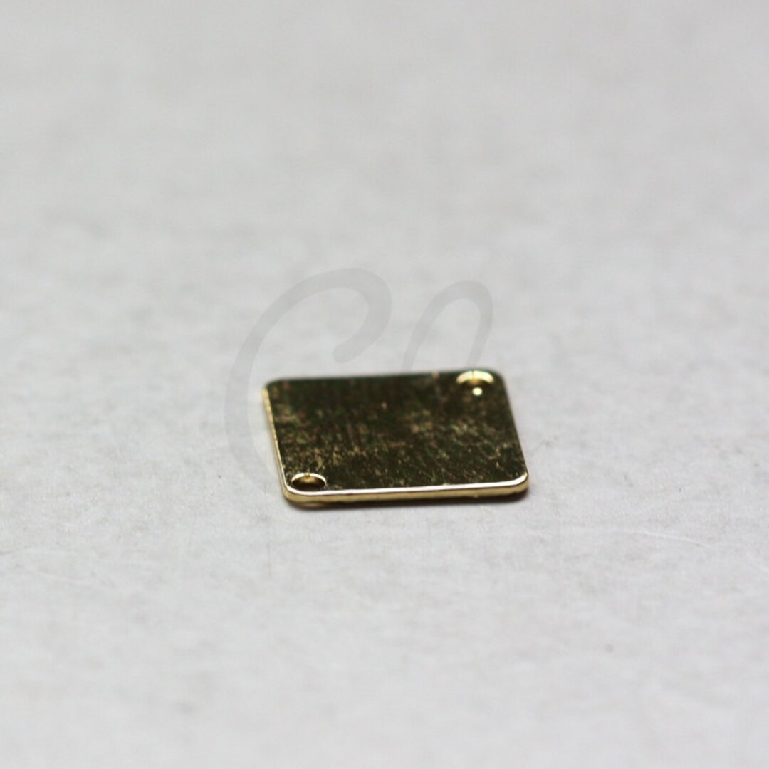 2 Pieces Premium Gold Plated Brass Base Square Link Etsy