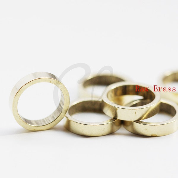 40 Pieces Raw Brass Round Frame - Link - Ring 10x2.2mm (3011C-F-595)