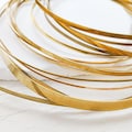 One Meter (3.28 Feet) Half-Hard Raw Brass Wrapping Wire - Flat Wire