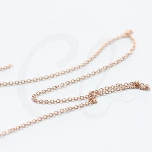3 Feet Premium Rose Gold Plated Brass Chains - Flat Oval 1.8x1.45mm (414C10)(230SFB)