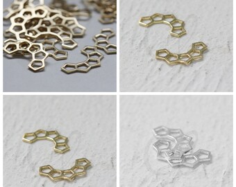 Solid Brass Honey Comb Link - 17.4x9.5mm (3872C)
