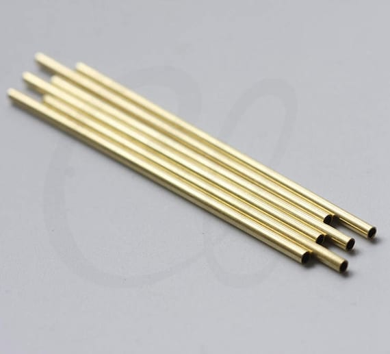 60 Pieces Raw Brass Tube 2x25mm with ID 1.4mm CW-1684C-T-2