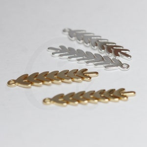 Laser geschnitten solid Raw Messing Charme - Blatt 20x5mm (4520C)