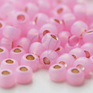 11-643, Miyuki 22g Silver Lined Light Pink Alabaster 11-643, Miyuki 22g Silver Lined Light Pink Alabaster