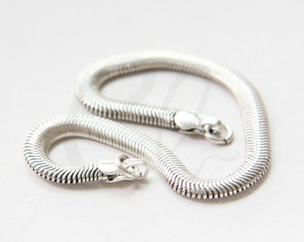 One Piece Oxidized Silver Plated Hand Linked Finished Chain- Snake 155x4mm (HKSNBD4-01-U-348)