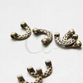 30 Pieces Antique Brass Tone Base Metal Spacer - Half Moon Crescent 15.6x11.4mm (14685Y-A-460A)A20