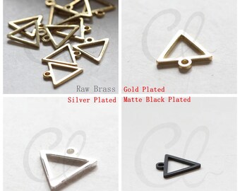 Zawieszka trójkątna z mosiężną podstawą - 12 x 1 mm (3708C)
