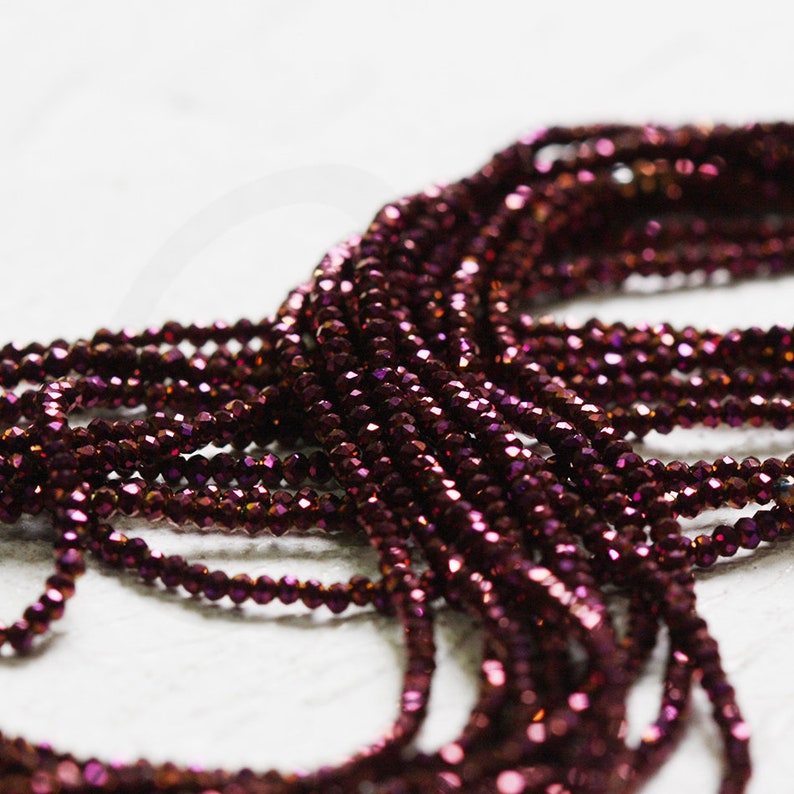 One Strand Crystal Seed Beads Faceted Rondelle 2mm G264 Etsy