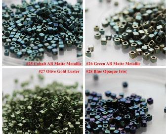 5 Grams Japanese Miyuki Cube Glass Beads - 1.8mm (C6)