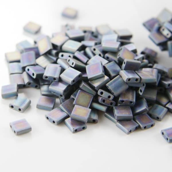 5 Grams Japanese Miyuki Tila Beads-Flat Square 5x5x1.9mm (TL401FR) Ship from Canada