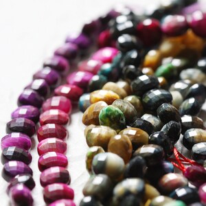 One Full Strand (20 Pieces) Natural Semi-Precious Stone - Faceted Puff Coin - 8mm (G251-1)