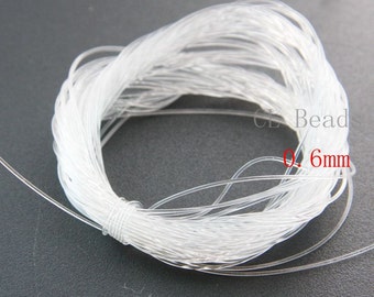 10 Meters (10.93 Yards) Clear Crystal Round Elastic Thread - OD 0.6mm (1707C-T-112)