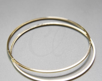 One Piece Premium Gold Plated Brass Base Flat CLOSED Ring - Link - Loop 40x1mm (3072C-M-259)