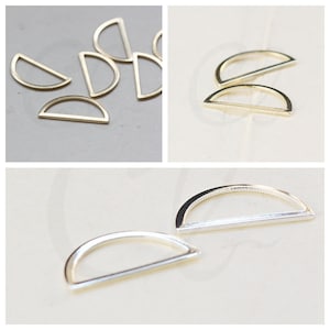 Solid Brass Moon - Crescent - Link 21x10.6mm (3834C-V-183)