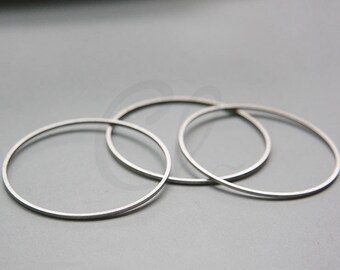 2 st. oxiderad försilvrad mässingsbas med platt STÄNGD ring - Länk - Ögla 40 x 1 mm (3072C-M-301)
