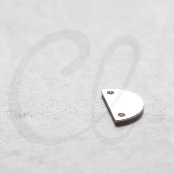 Premium Precious Plated Brass Base Moon Link - Crescent