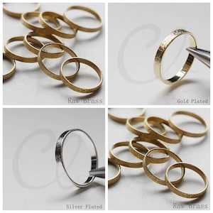 Brass Base Stardust CLOSED Round Ring - Link - Loop 20.7mm (3617C)