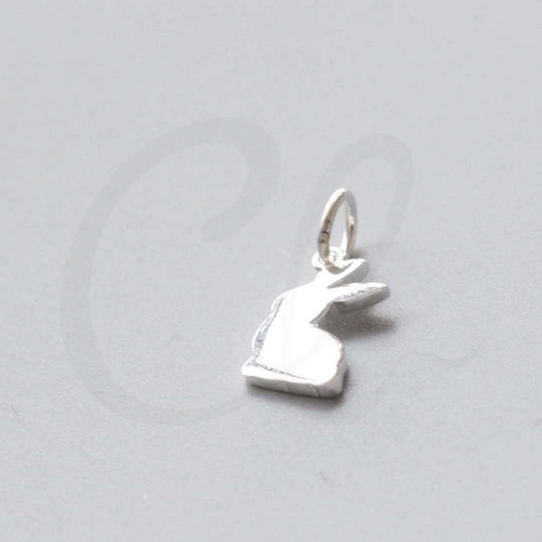 One Piece of 925 Sterling Silver - Rabbit - Bunny 6.6x11mm - Etsy