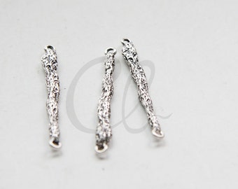 2pcs Oxidized Silver Tone Base Metal Link - Branches 45x4mm (3105C-M-230)