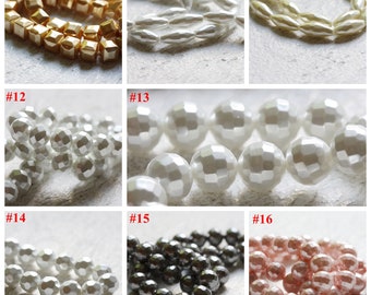 Full Strand Shell Perle - variiert Formen und Farben (G31C-1)