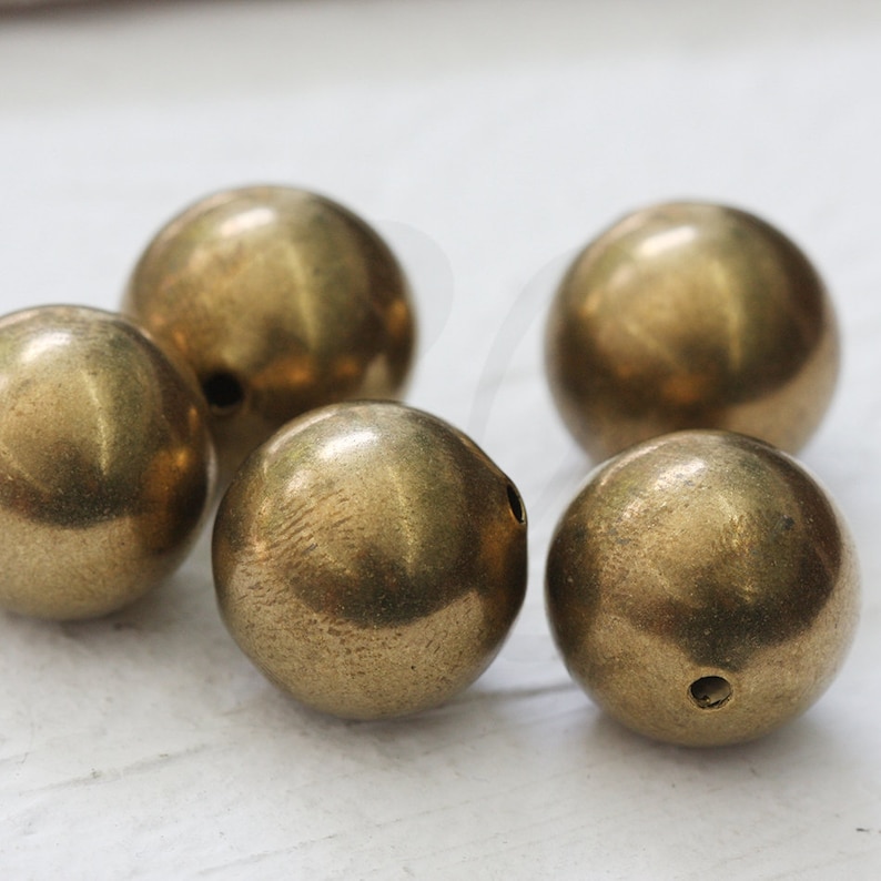 2 Pieces Raw Brass Ball 20mm 3997CF151 Etsy