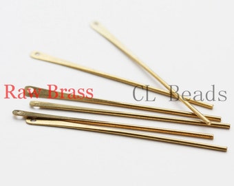 20 Pieces Solid Raw Brass Pin - Bar  (1753C-U-65)