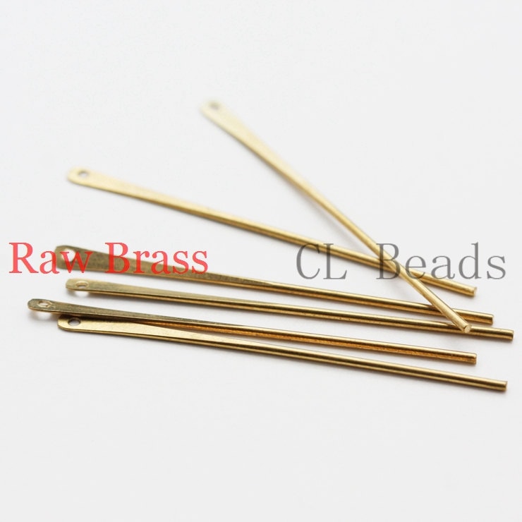20 Pieces Solid Raw Brass Pin - Bar  (1753C-U-65)