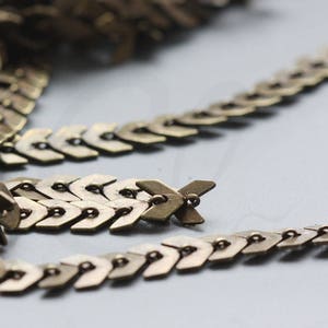 One Foot Oxidized Brass Chain-Arrow 5.9x5.5mm (3371C02)