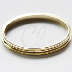 One Piece Premium Gold Plated Brass Base Ring - Blank Loop for Beading - Link - Ring - 60x6mm (1925C-W-19)
