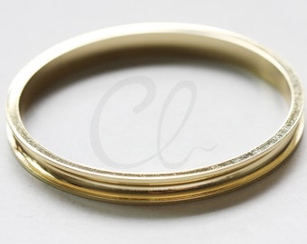 One Piece Premium Gold Plated Brass Base Ring - Blank Loop for Beading - Link - Ring - 60x6mm (1925C-W-19)